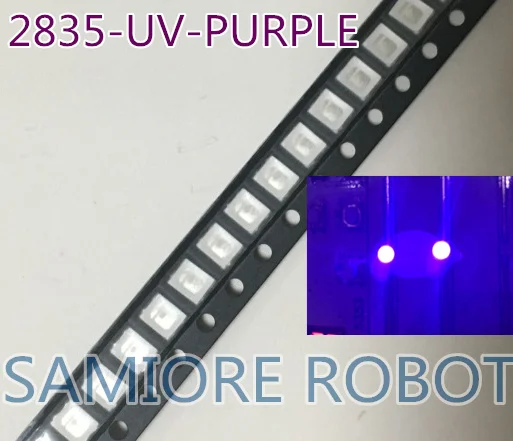 500 ПК диоды 2835 3528 SMD УФ светодиодсветодиодный фиолетовая лампа Bead 395 нм