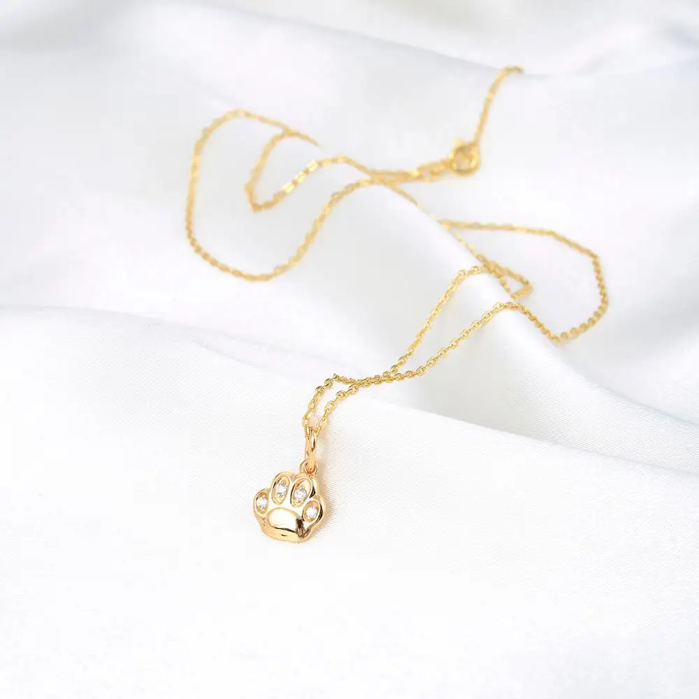Singreal Cute Animal Charm Necklace Claw S925 Sterling Dog Cat Paw Print for Women Jewelry Anniversary Gift 2019 | Украшения и