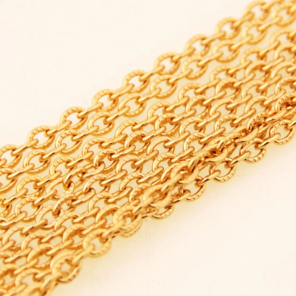 Новый дизайн цепочка золотого цвета из нержавеющей стали ожерелья 5/10/20 м/партия 3