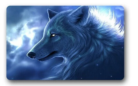 CHARMHOME на заказ Синий Волк винтажный дверной коврик художественный дизайн с