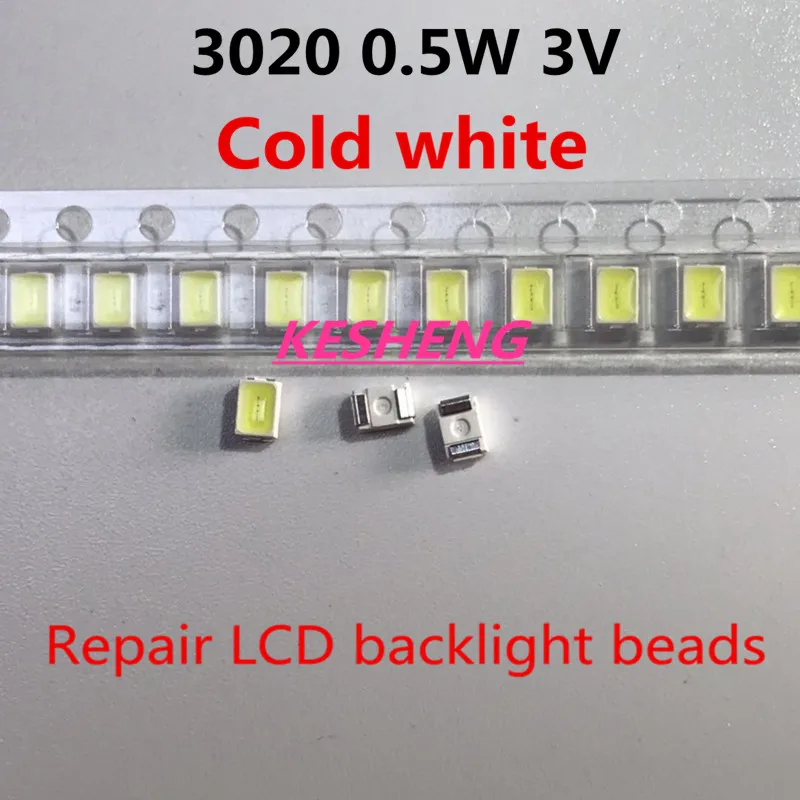 Светодиодный экран EVERLIGHT 50 шт. 0 5 Вт 3 в 3020 3021 3022 холодный белый с подсветкой