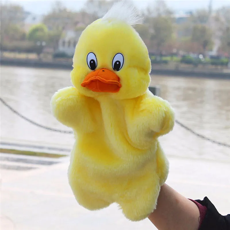

Kids Lovely Animal Plush Hand Puppets Duck Shape Story Pretend Playing Dolls Childhood Soft Toy Gift For Children