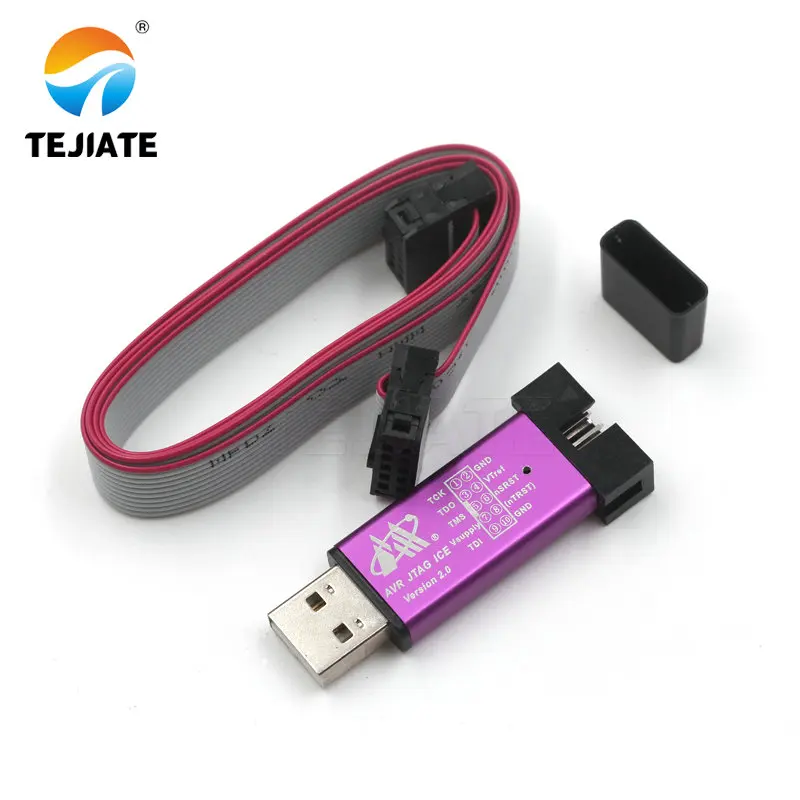 Эмулятор программного программатора AVR JTAG ICE USB (алюминиевый корпус + защита от