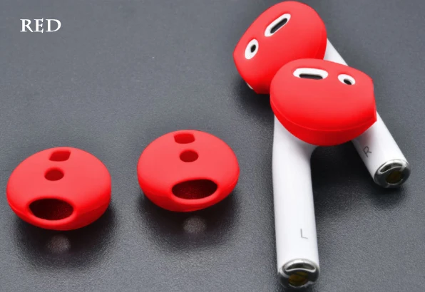 Однотонные силиконовые затычки для ушей airpods Bluetooth наушники Нескользящие ушные