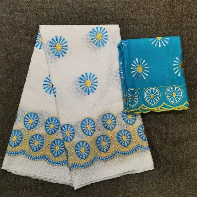 Африканская сухая кружевная ткань высокого качества для мужчин из хлопковой ткани швейцарского вуаля с тканью ff1-1 на.