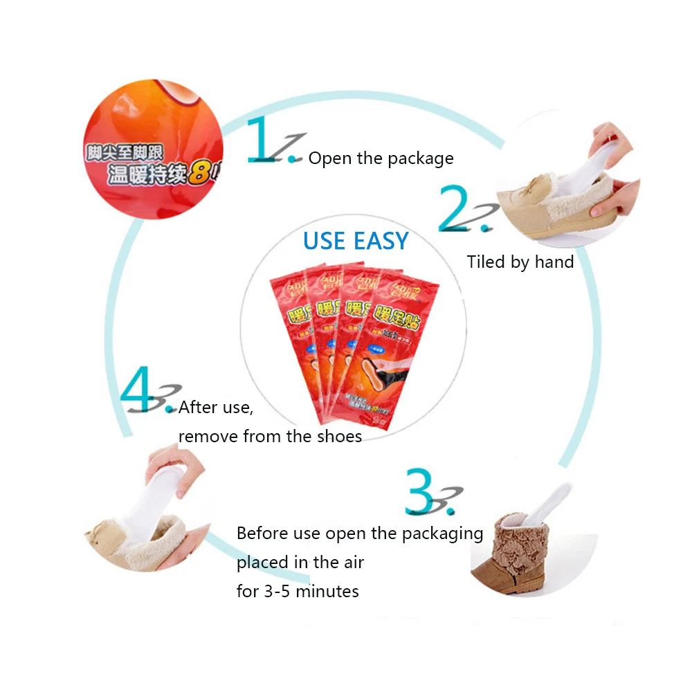 Sumifun 8 шт. теплый паста для ног тело греющая палочка прочный Разогревающий