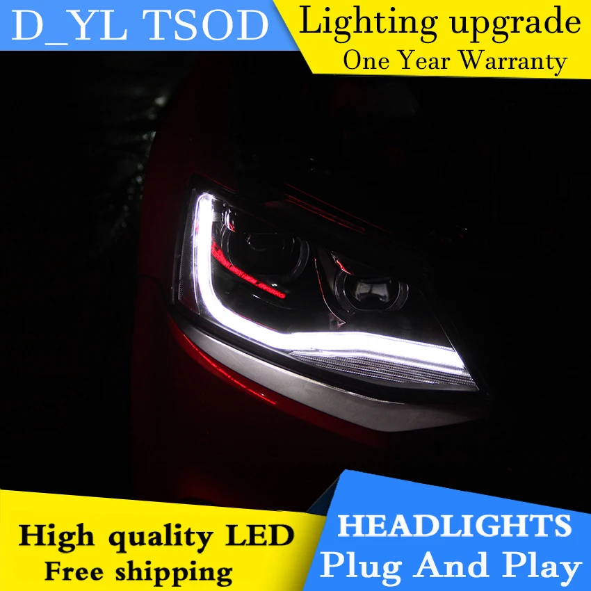 Автостайлинг для VW Jetta светодиодный фары 2012-2017 в сборе поворотные DRL линзы H7 HID