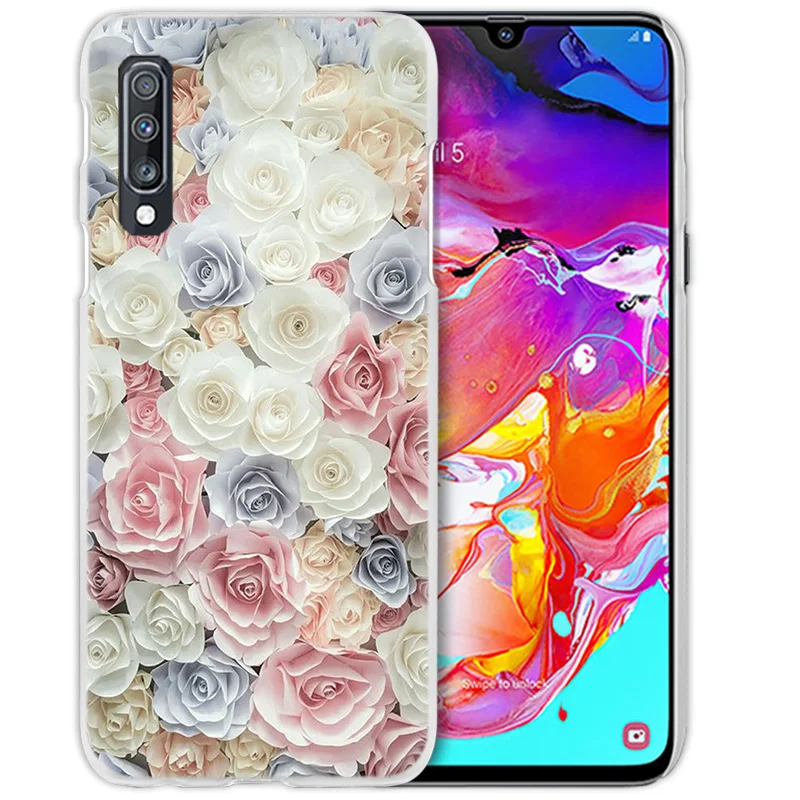 Чехол Sunflower Rose для Samsung Galaxy A50 A70 A20e A40 A30 A20 A10 A70s A50s A9 A7 2018 жесткий прозрачный чехол