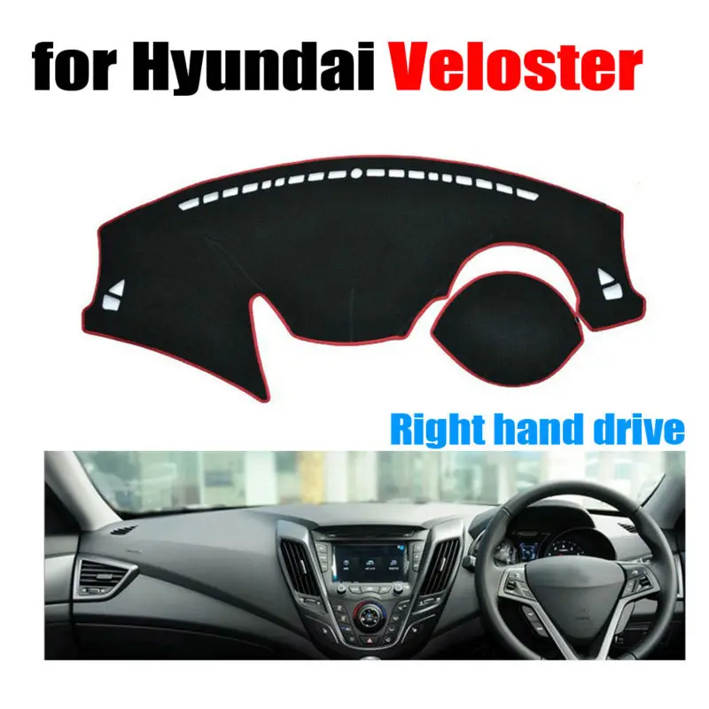 

RKAC Car dashboard cover mat for Hyundai Veloster all the years Right hand drive dashmat pad dash cover auto accessories