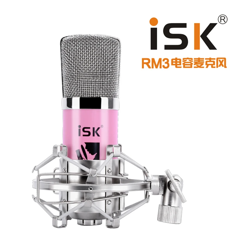 Оригинальный ISK RM-3 конденсаторный микрофон сеть K песня портативное караоке