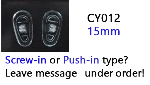 CY012 screw or push 500 шт./лот,, розничная и, очки, силиконовые носоупоры, различные типы и размеры, аксессуары для очков - Цвет: CY012 screw or push