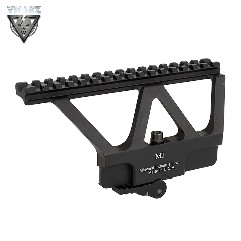 Черный VMASZ CNC 6,7" длинный Быстрый Отсоединяемый QD AK пистолет боковой рельс прицела база Пикатинни боковой рельс крепление для страйкбола AK 47 AK 74 - Цвет: Черный
