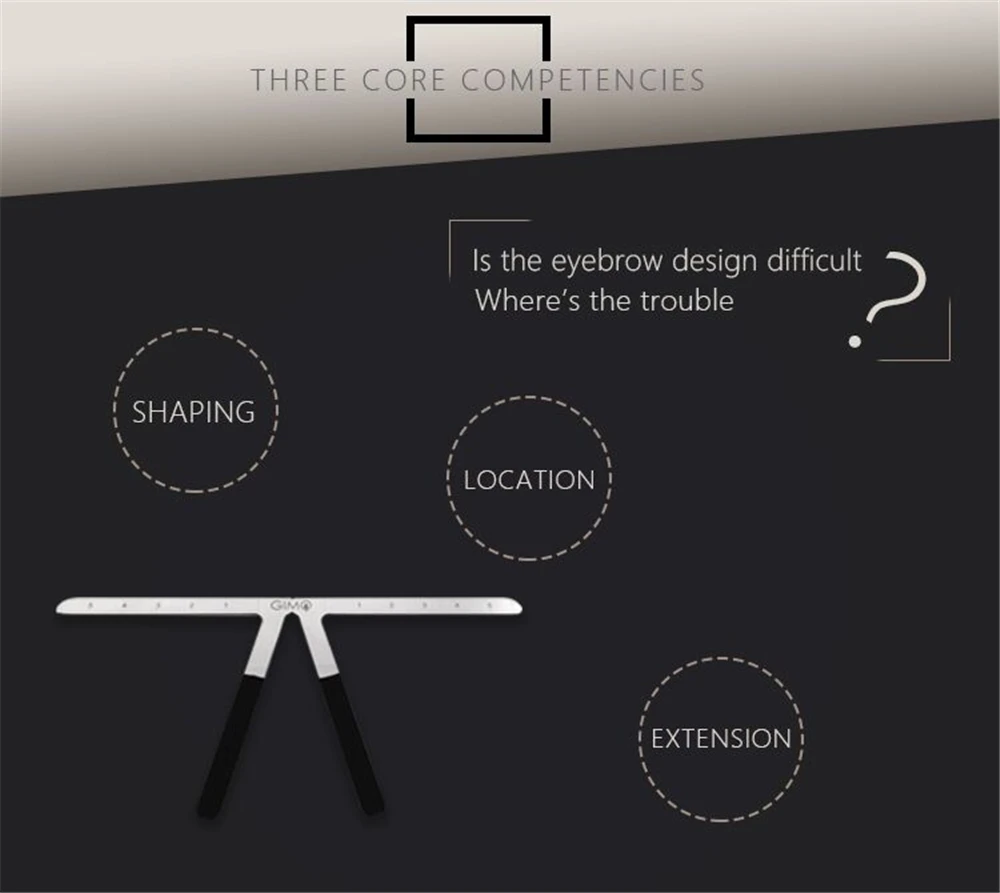 Перманентный макияж тату линейка для бровей измерительный инструмент