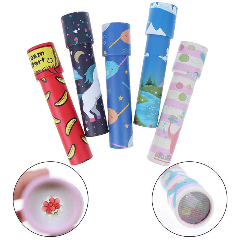 1Pc 19cm Rotating Kaleidoscope Imaginative Cartoon Prince Children Interactive Logical Magic Classic Educational Toys for Kids | Игрушки и