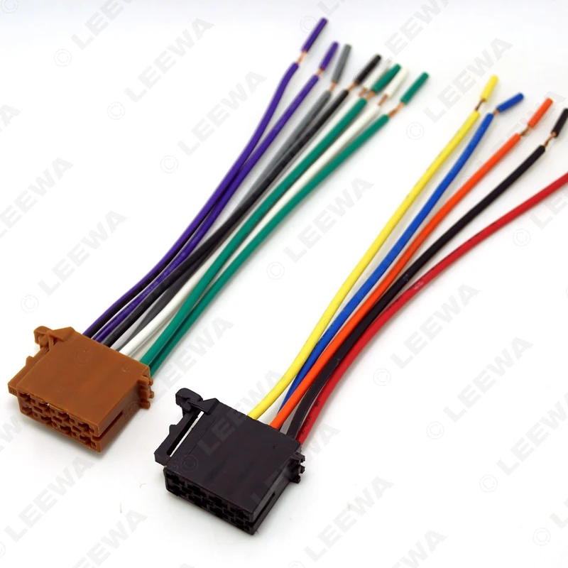 Универсальный Мужской жгут проводов LEEWA автомобильный стереоадаптер с разъемом