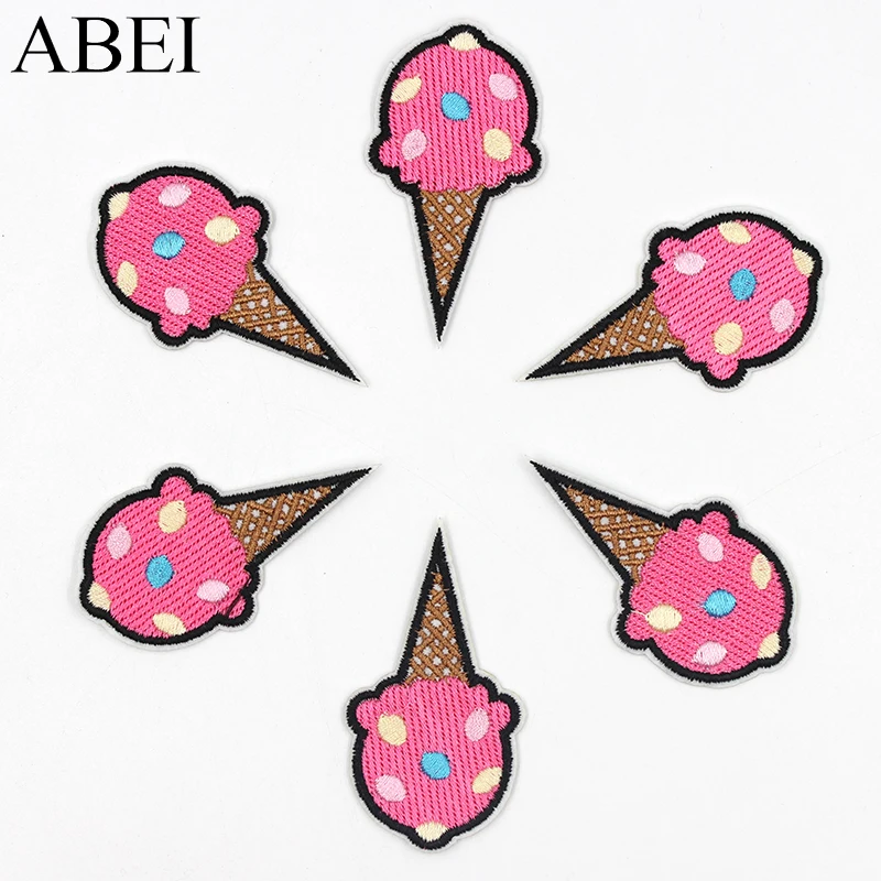 10 шт./лот термоклейкие Мультяшные патчи с мороженым для девочек Ремонт одежды