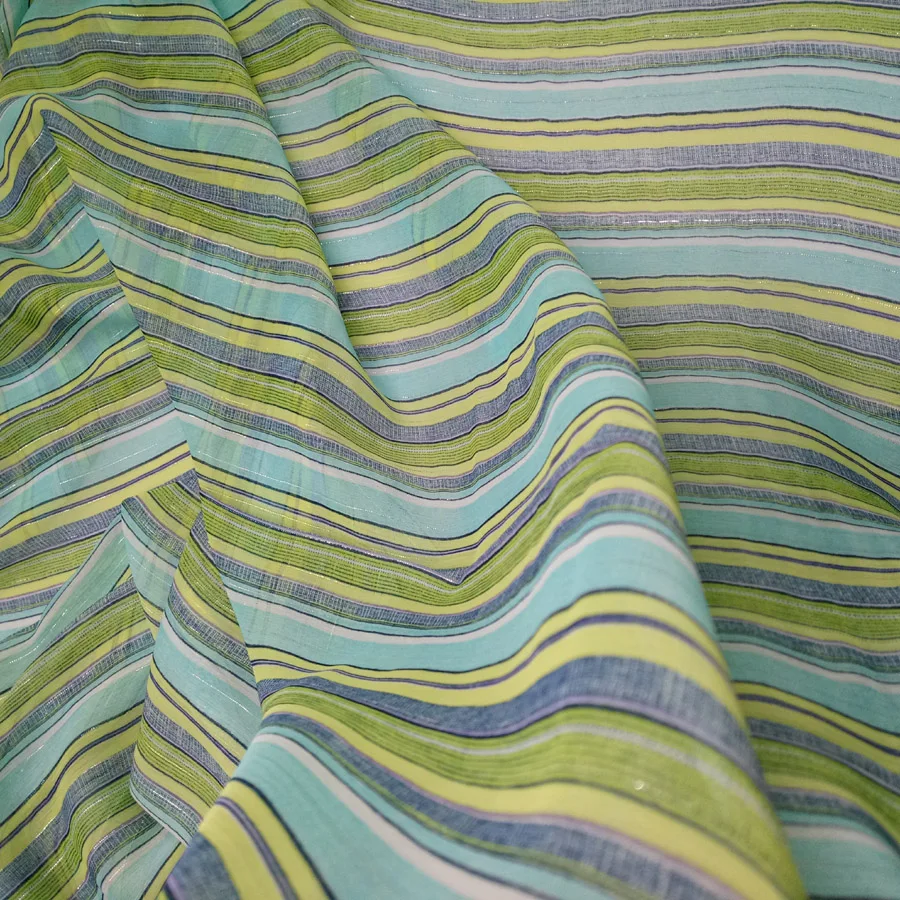 Fabric For Dress Chiffon Shimmer Stripe Soft DIY Fresh Costume Fashion Gown Blouse ON SALE 100cm*150cm | Дом и сад