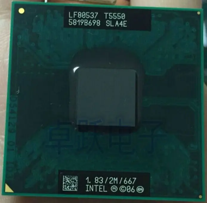 Процессор Intel для ноутбука T5550 Core 2 Duo процессор SLA4E 1 83 ГГц/2 м/667 бесплатная доставка
