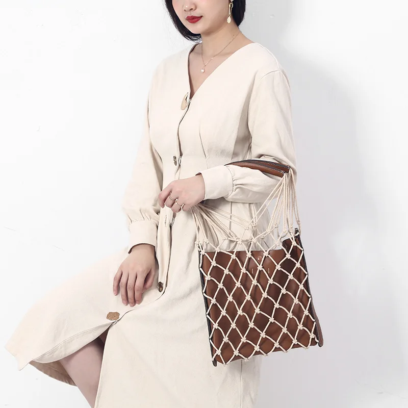 Youda 2019 Новая модная тканая сумка для рыбалки Ретро стиль повседневная женская