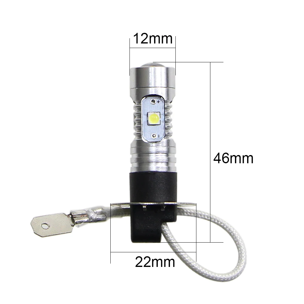 KEIN 2 шт. Супер Яркие H3 светодиодные DRL Противотуманные фары 3030 6smd дневные ходовые
