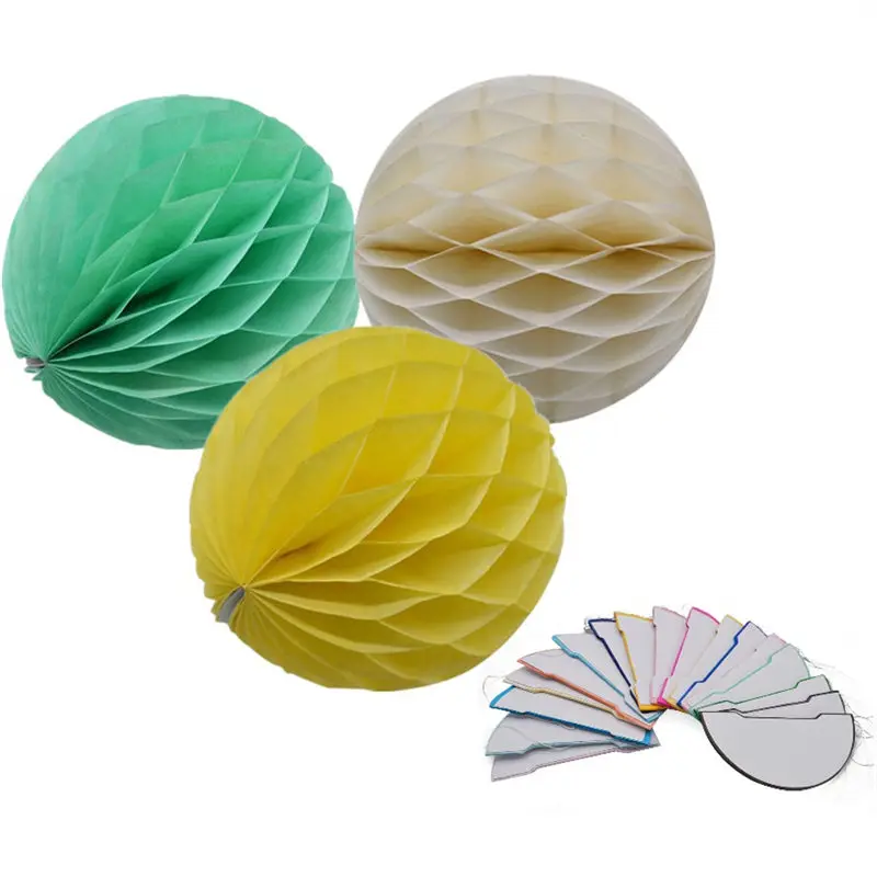 5 шт./лот декоративные красочные фонарики салфетка ячеистые шарики цветок