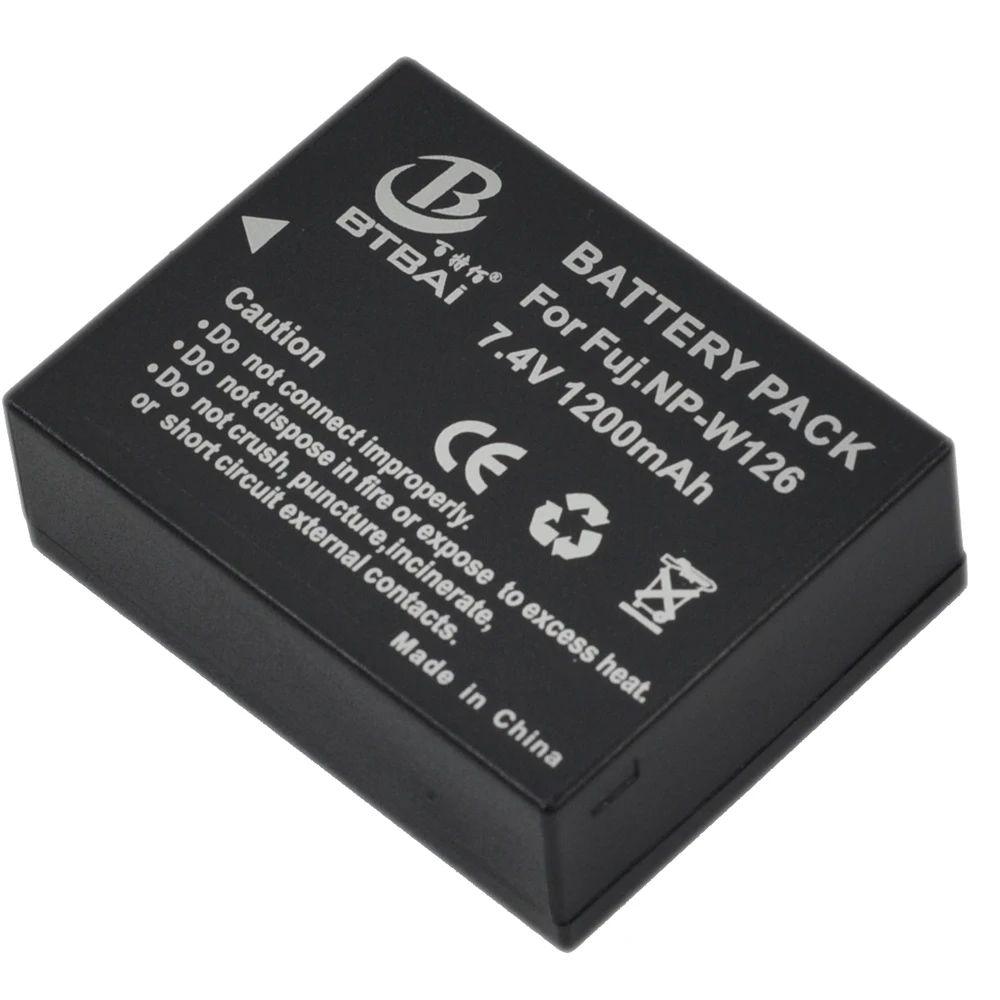 Аккумулятор для камеры NP-W126 FinePix HS30 HS30EXR HS33EXR HS35 HS35EXR HS50 HS50EXR NP-W126S XA1 X-A1 XA2 X-A2 |