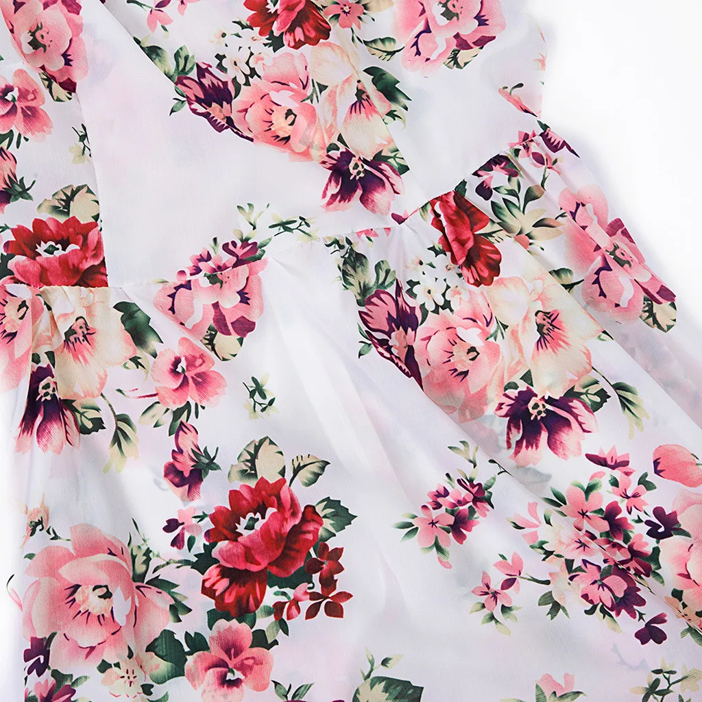 Женское вечернее платье Boho длинное с длинным рукавом и цветочным принтом