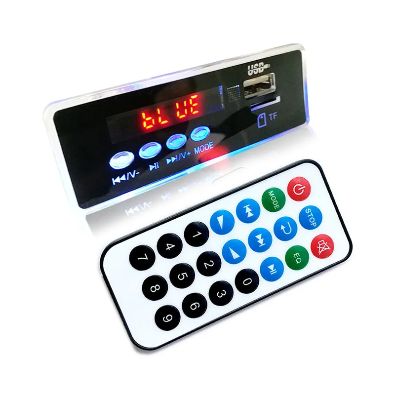 A REMOTE DIY Автомобильный Bluetooth MP3 WAV APE FLAC декодирующая плата Raido светодиодный модуль аудио приемника Поддержка USB/FM пульт дистанционного управления - Цвет: A REMOTE