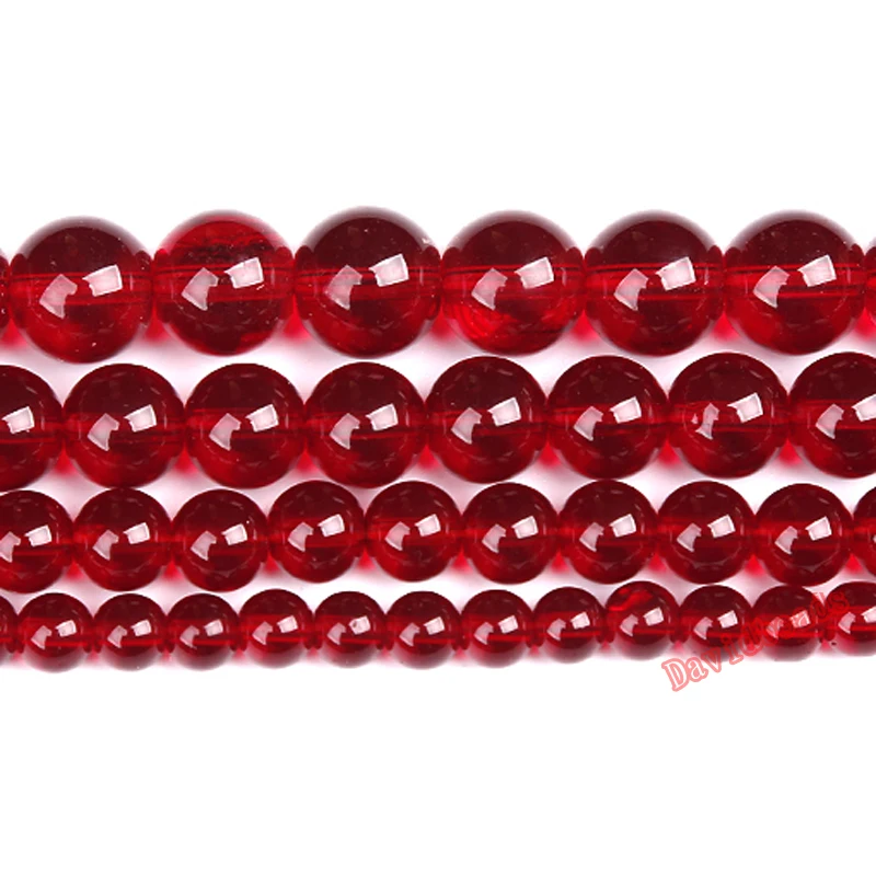Стеклянные бусины гранат MOON BEADS 4-12 мм