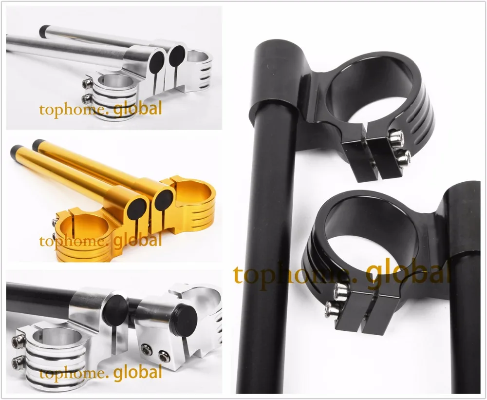 

CNC 51mm Riser Clip-Ons handlebars Lift handle bar Fork Tube One Pair Black/Gold/Silver Motorcycle Handbar Clip Ons Clipon