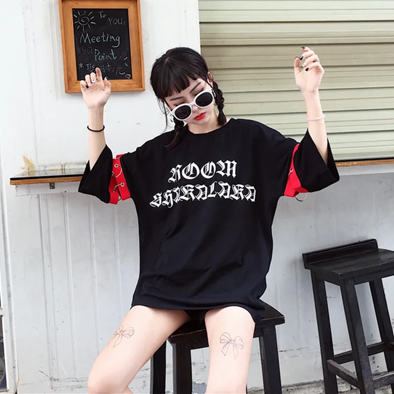 Футболка YouGeMan женская летняя одежда Корейская футболка Ulzzang Harajuku в стиле ретро с