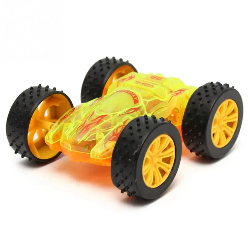 Забавный мигающий светодиодный светильник, автомобиль, 1:35, электрический, холодный цвет, ed, двухсторонний, инерционный, трюковые автомобили, детский подарок, игрушечный автомобиль, случайный цвет