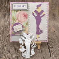 beautiful lady woman cutting dies for scrapbooking album birthday card anniversary day gift decoration
