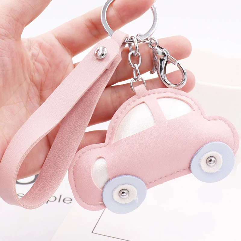 Новый креативный автомобильный брелок из искусственной кожи чехол держатель для