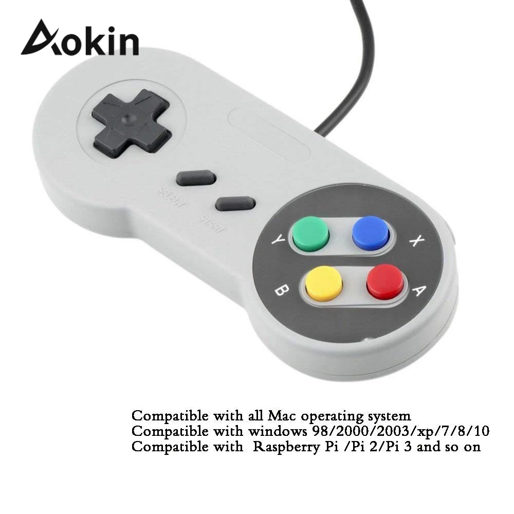 Игровой контроллер USB джойстик с фланелевой сумкой для ПК Raspberry Pi 3 2 Model B