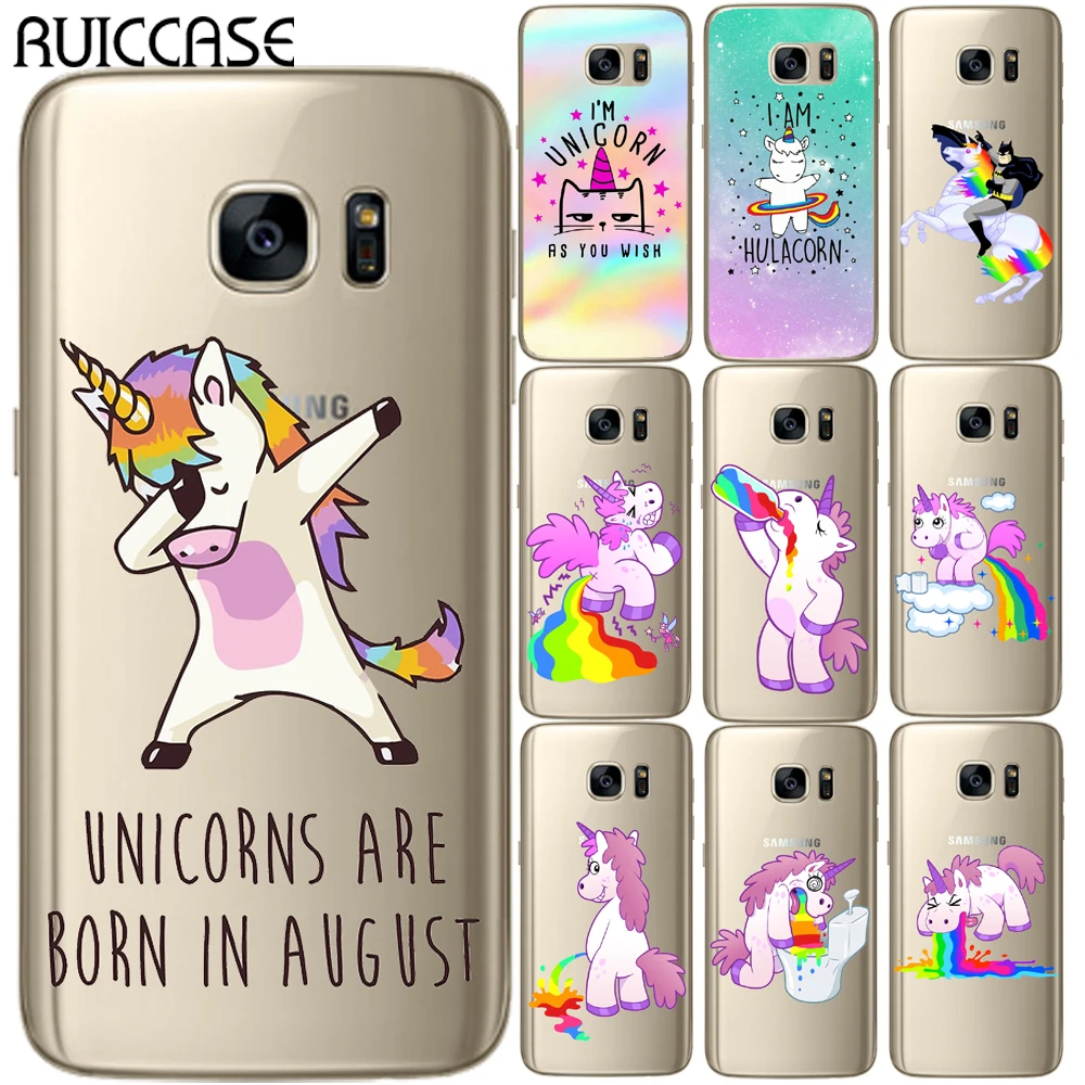 Я Единорог как вы хотите мягкий чехол для Coque samsung Galaxy S5 мини S6 S7 край S8 s9 S10 плюс E