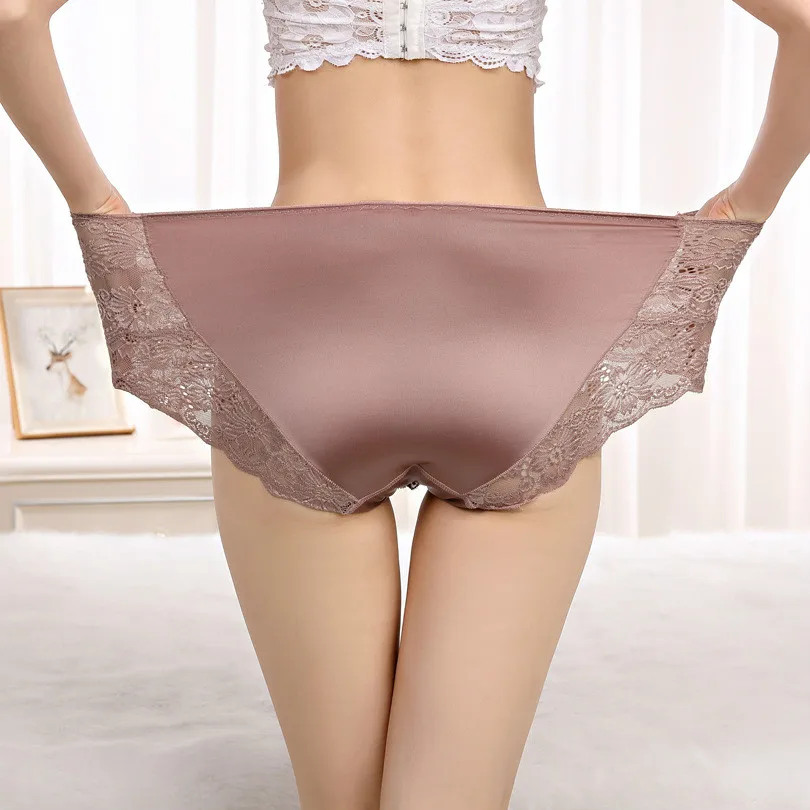 2018 женские прозрачные трусики-брифы кружевные с высокой талией бесшовные