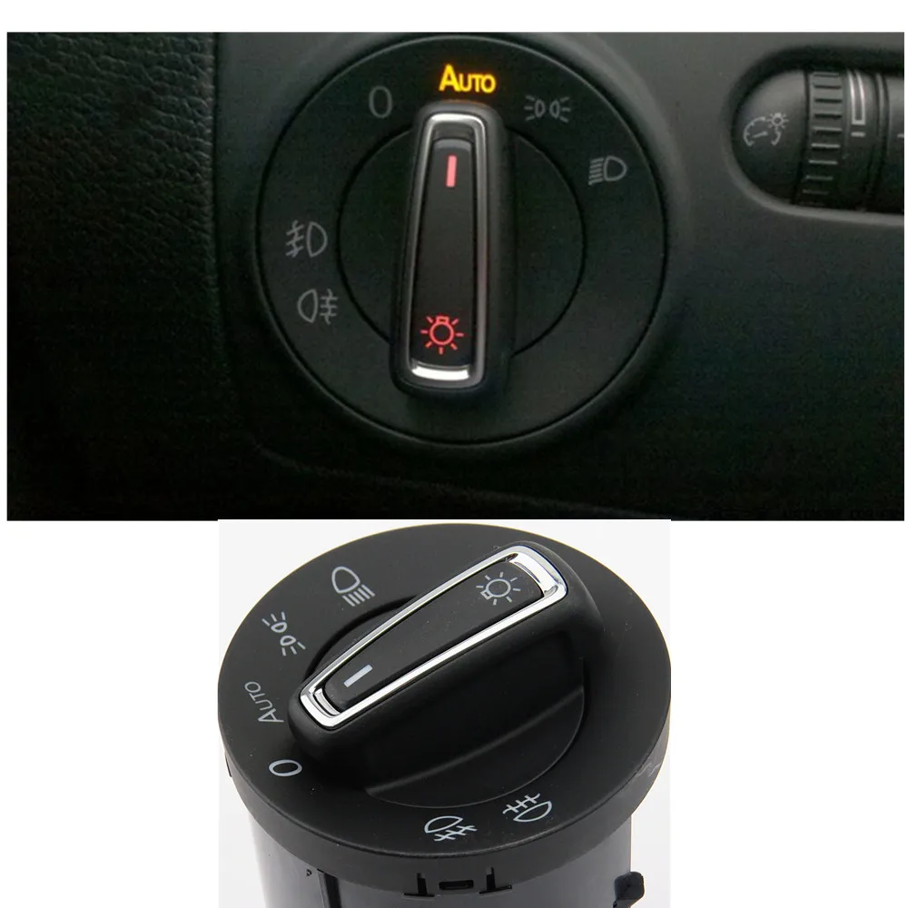 Scjyrxs Хром Авто головного средства ухода за кожей Шеи светильник переключатель с туман светильник Управление+ Сенсор модуль для VW Golf 7 MK7 поло 6C Octavia A7 5GG 941 431 D