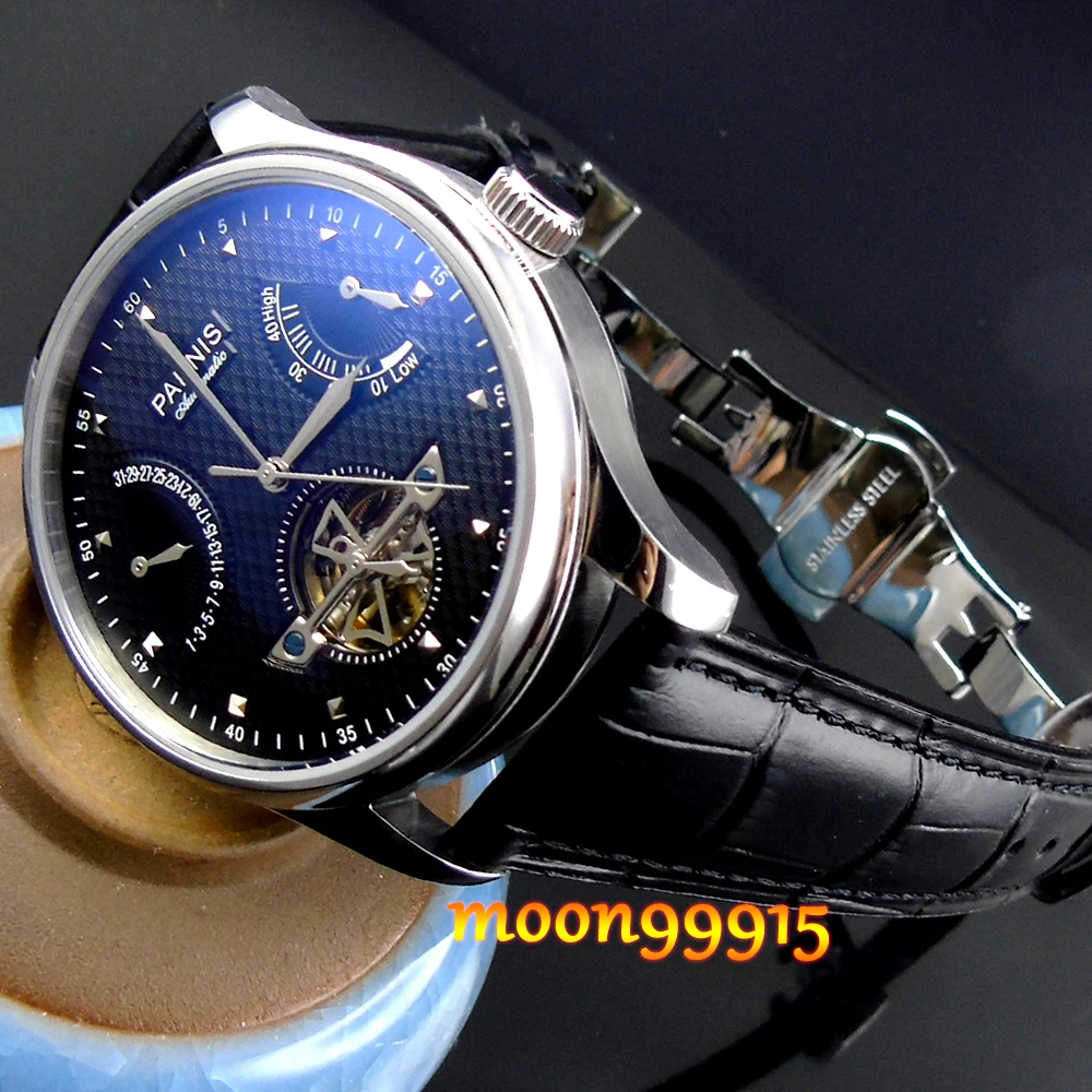 

Parnis Luxury Black dial Power Reserve Chronometer 43mm mens Watch
