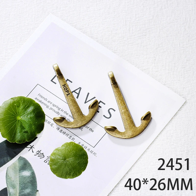 

40*26mm 4pcs Anchor Alloy Pendant For Diy Jewelry Making 2 Colors Antique Silver Antique Bronze No.2451