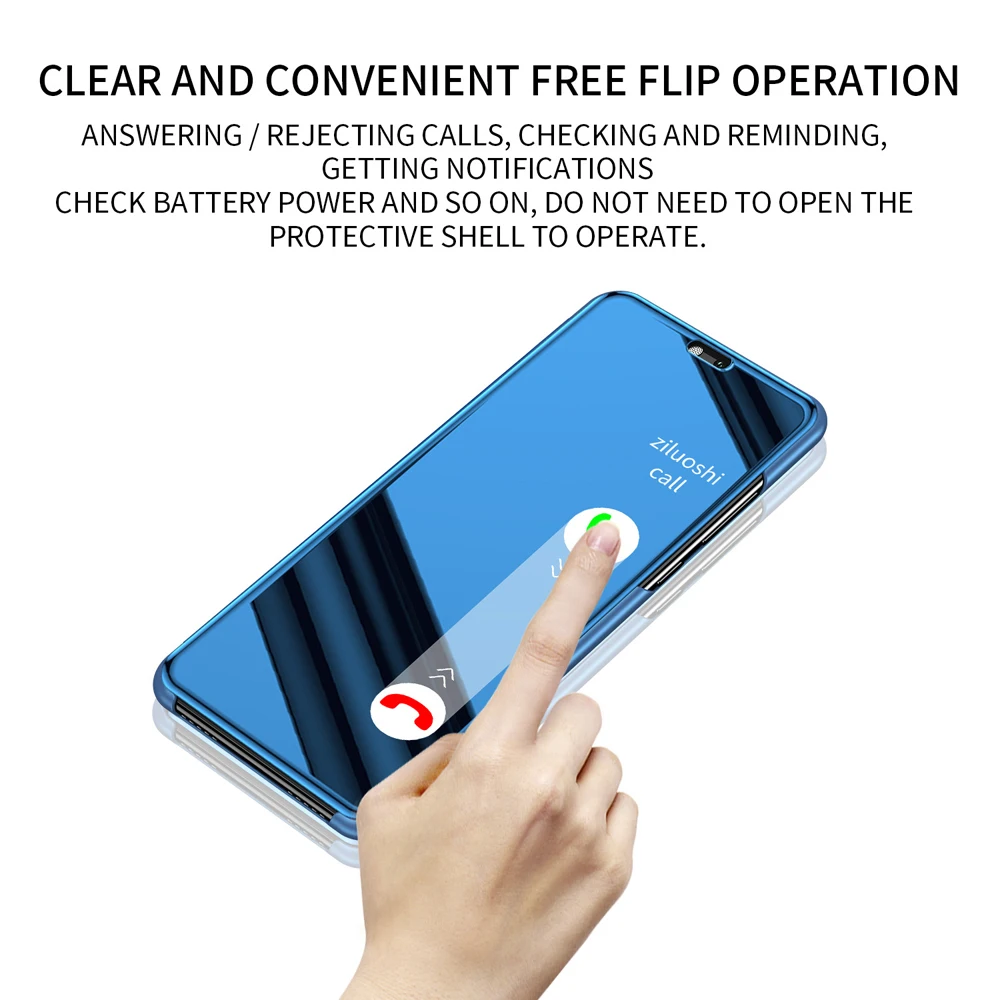 Прозрачный зеркальный чехол для телефона Huawei P20 Lite P10 P9 P8 Pro Mate 20 10 9 8 Y7 чехлы с