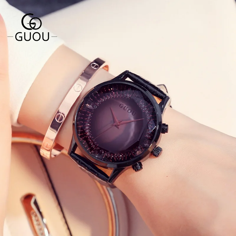 Женские часы в Корейском стиле с большим циферблатом водонепроницаемые