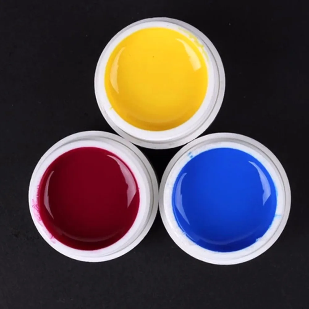 36 Pcs Mix Pot Tip Color Builder Polish Nail Art UV Gel Solid Extension Manicure