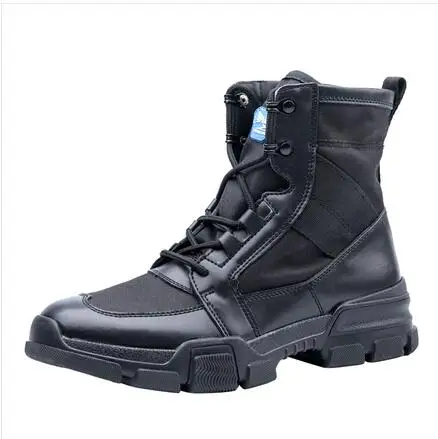 black cloth shoes Летние мужские армейские ботинки; мужские Ботинки martin со специальным солдатом, пропускающим воздух; ультралегкие сетчатые красные ботинки martin; мужская обувь с круглым носком - Цвет: black cloth shoes