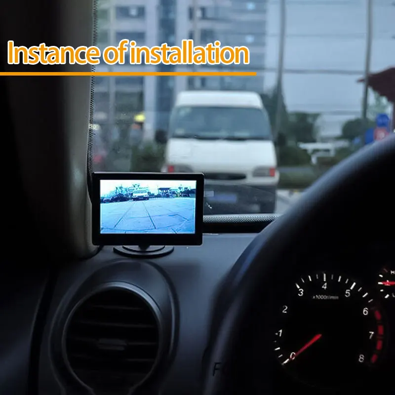 Черный 4 3 дюймовый автомобильный монитор яркого цвета DC 12V TFT lcd AV VGA авто заднего