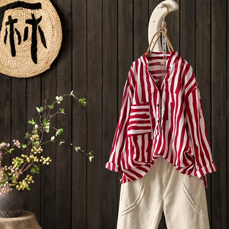 

Women tops summer 2019 Oriental blouse spring Chinese style shirt peasant womens tops and blouses Japanese streetwear AA4708