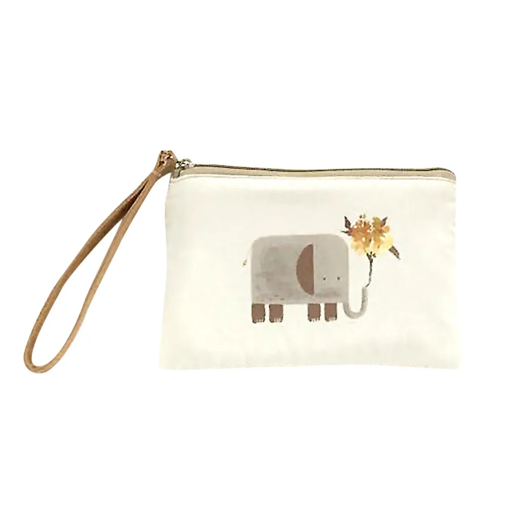 Женский кошелек милый холщовый Кошелек для монет косметичка сумка мобильного