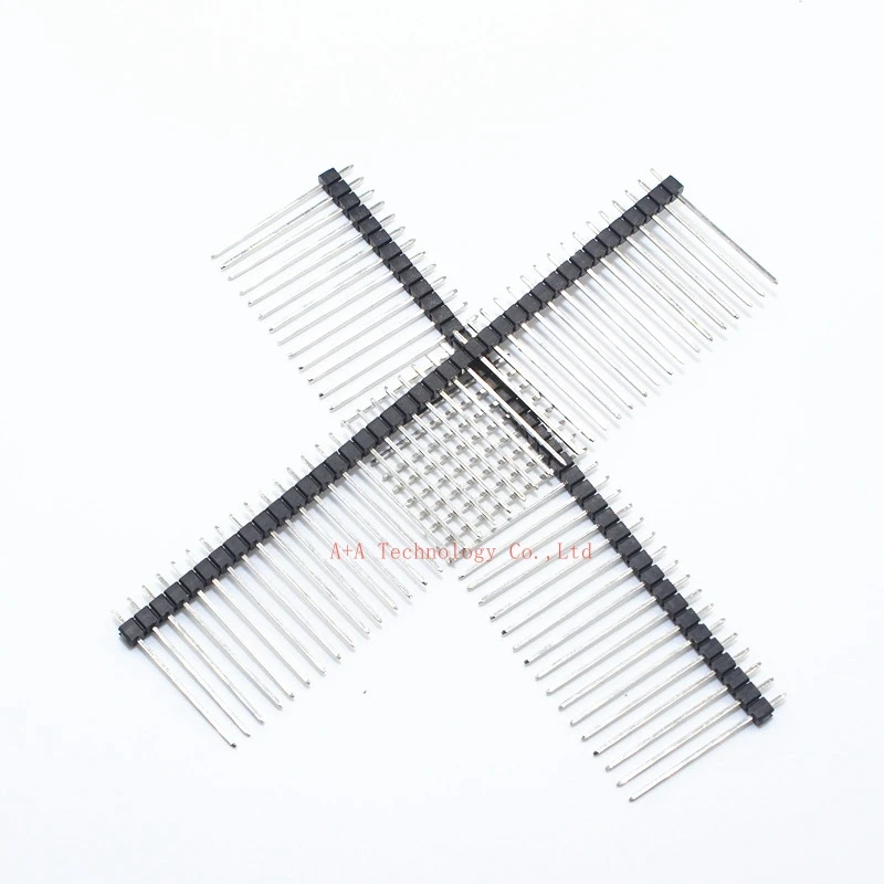 10 шт./лот 1*40P мужской разъем 2,5 см 40PIN Однорядный Мужской 25 мм 1X40PIN 2,54 мм Длинный контактный разъем для Arduino