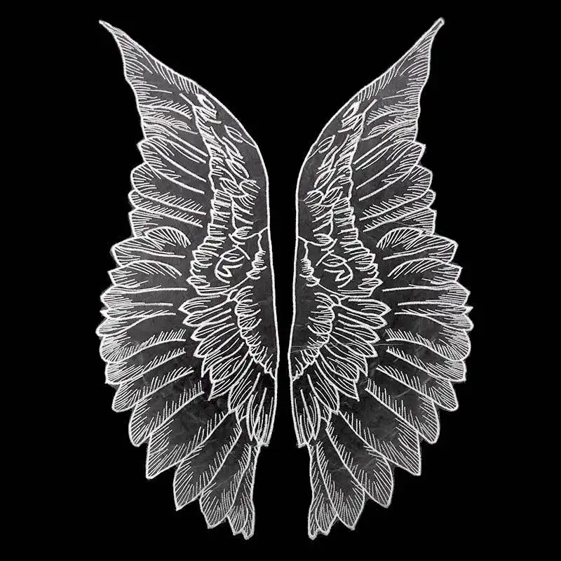 1piar Net Bottom Embroidery for Ougen Yarn Angel Wing DIY Lace Accessories Water Soluble Fabric | Дом и сад