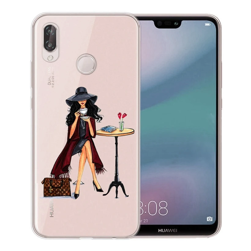 Чехол для Huawei Honor 7A 8A 8X 8C 9 10 Mate 20 P9 P10 lite/P8 Lite Y5 II Nova 3 мягкий чехол из ТПУ с рисунком